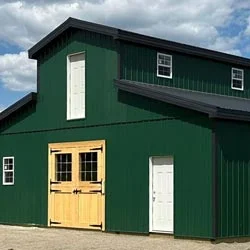 Options: Green Denco Western Modular with metal siding